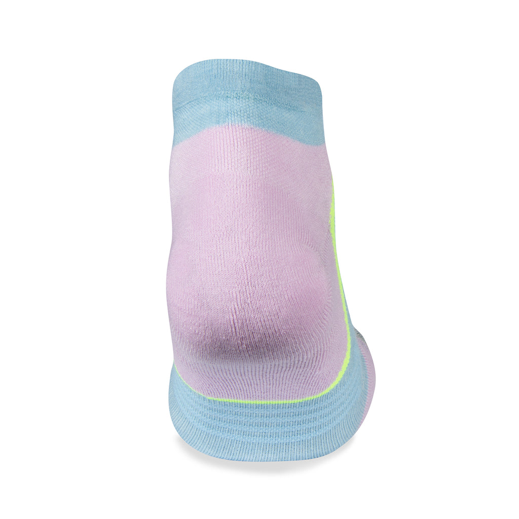 Unisex Jogology socks. Medium cushion. Now show. Light Blue. Rear view.