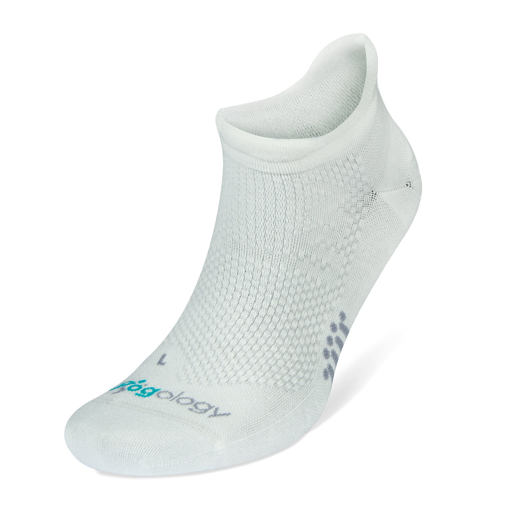 Unisex Jogology socks. Low cushion. Now show. White. Front/Lateral view.