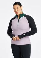 Oiselle Lux Half Zip. Lavender.