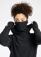 Oiselle Lux Highline Hoodie. Black.