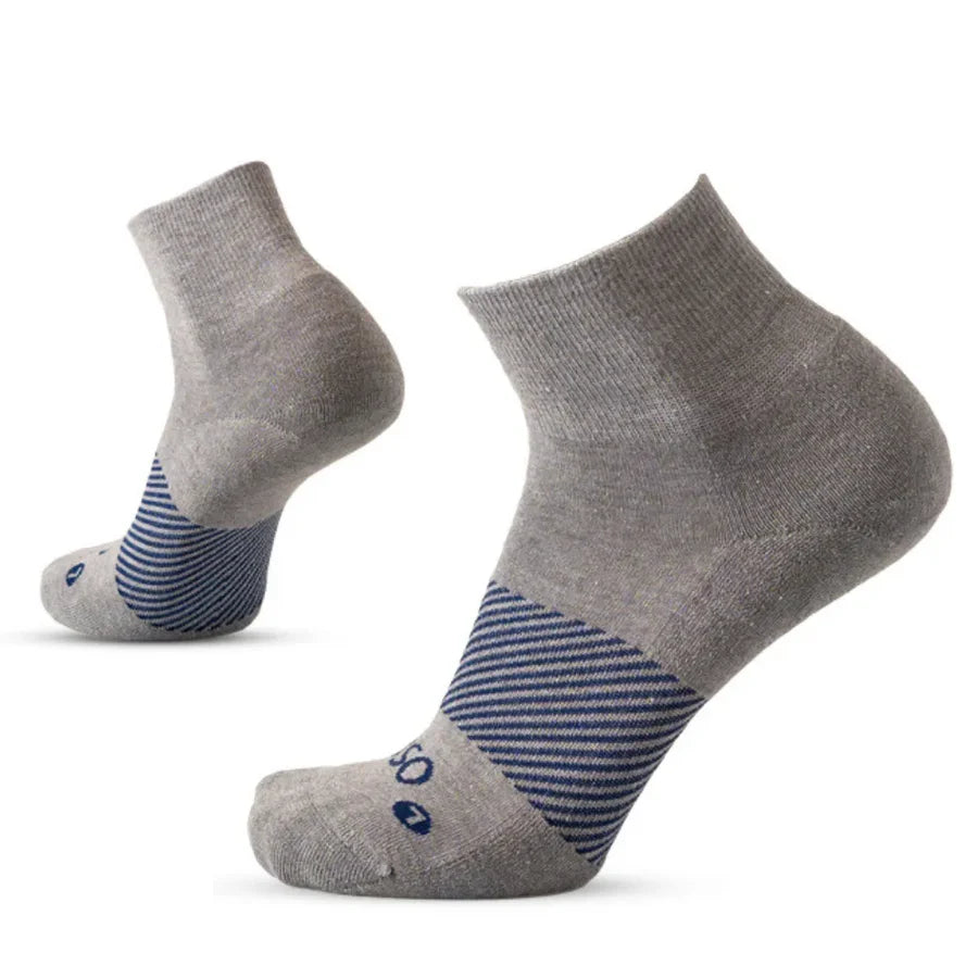 OS1st Wicked Comfort Merino Quarter Crew Socks. Grey.