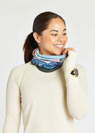 Women's Oiselle Fleece Gaiter in Gold Creek Pond.