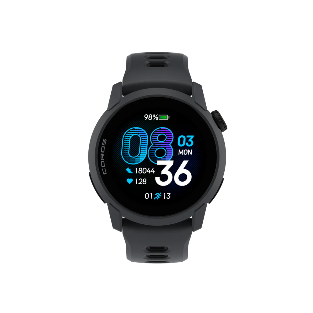 Coros Pace 4. Black. Silicone band.