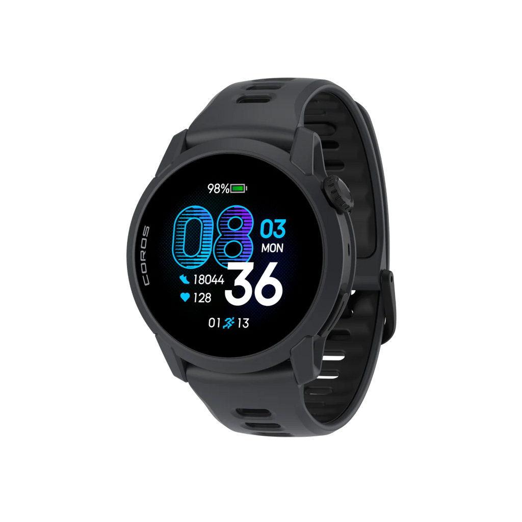 Coros Pace 4. Black. Silicone band.
