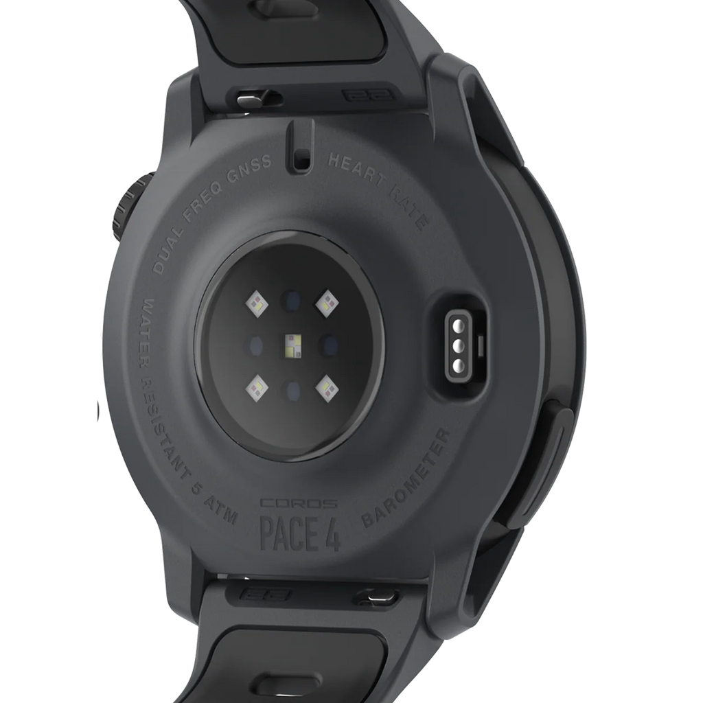 Coros Pace 4. Black. Silicone band.