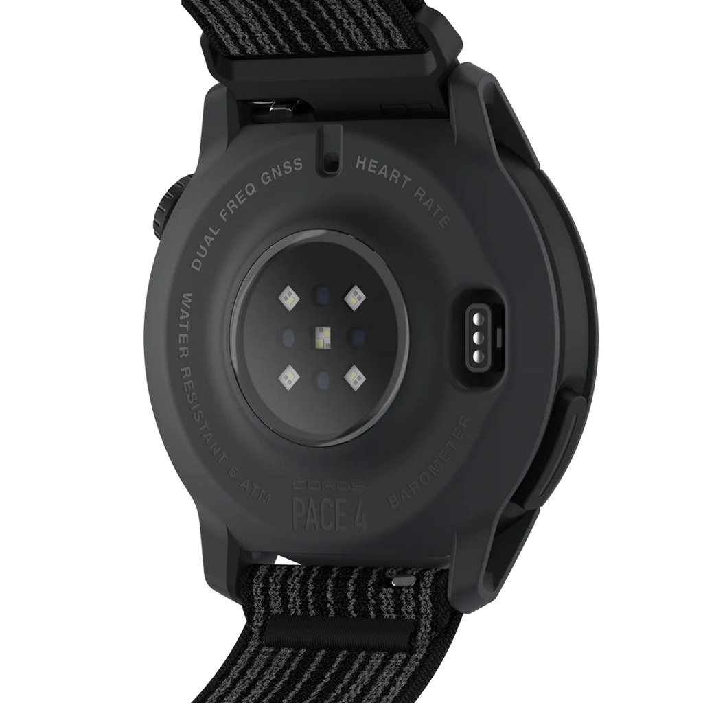 Coros Pace 4. Black. Nylon band.