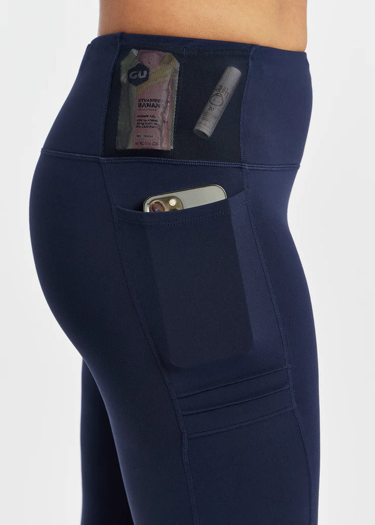 Oiselle Pocket Jogger Tights. Dark Blue.