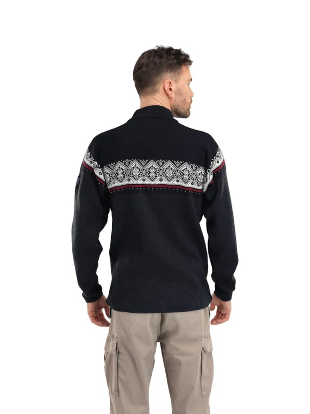 Dale of Norway Moritz Sweater Men's in Dark Charcoal/Raspberry/Black product view