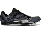 Men's Saucony Vendetta 2. Black upper. Lateral view.