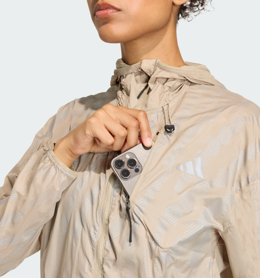 Women's Adidas Jacket. Beige.