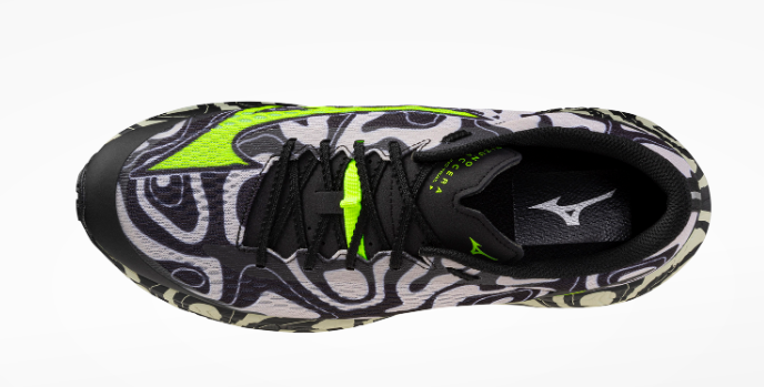 Mizuno Neo Accera. Black/White pattern. Top view.