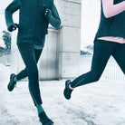 CEP Winter Run Pants Women's Black, shown in use