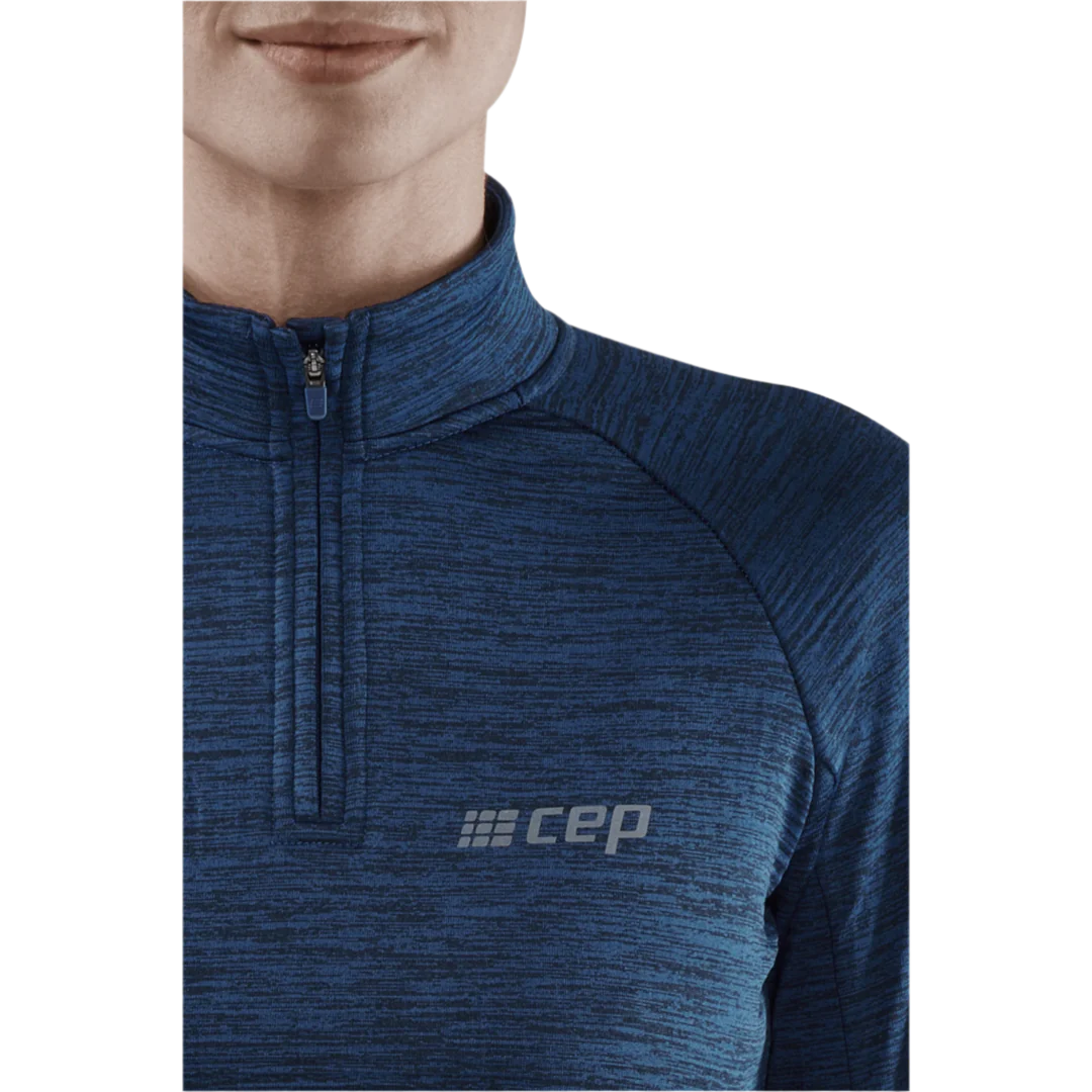 CEP Winter Run Quarter Zip Pullover Women's Dark Blue Melange product image