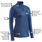 CEP Winter Run Quarter Zip Pullover Women's Dark Blue Melange product image