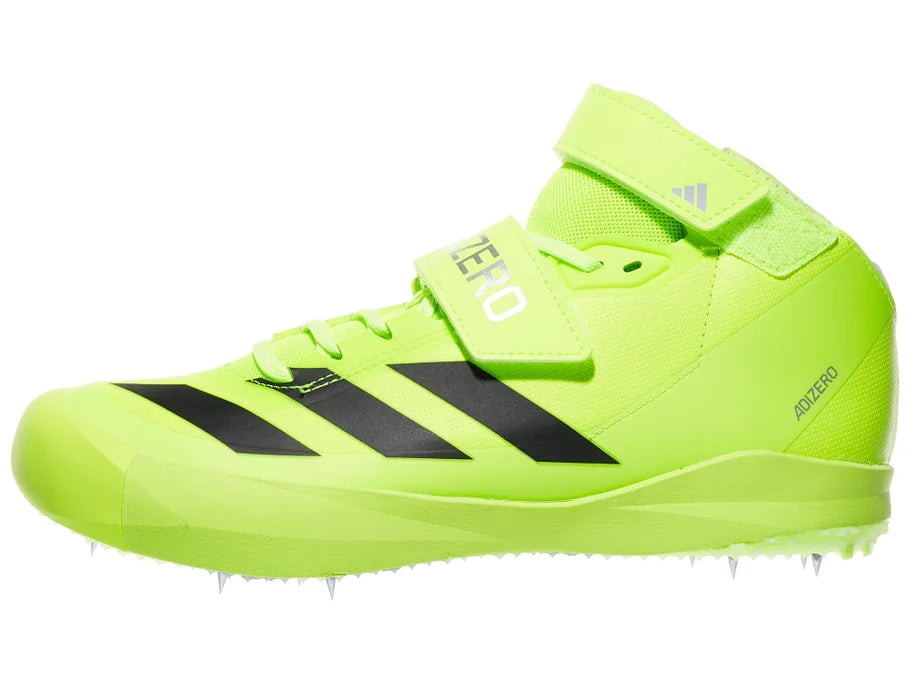 Adidas Adizero Javelin. Yellow. Lateral view.