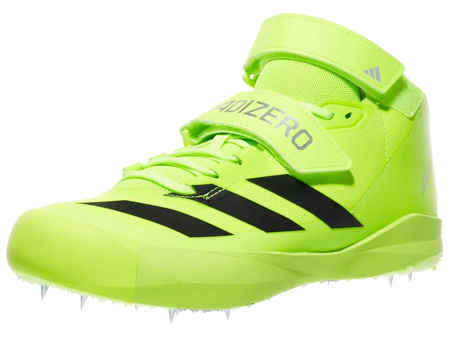 Adidas Adizero Javelin. Yellow. Lateral view.