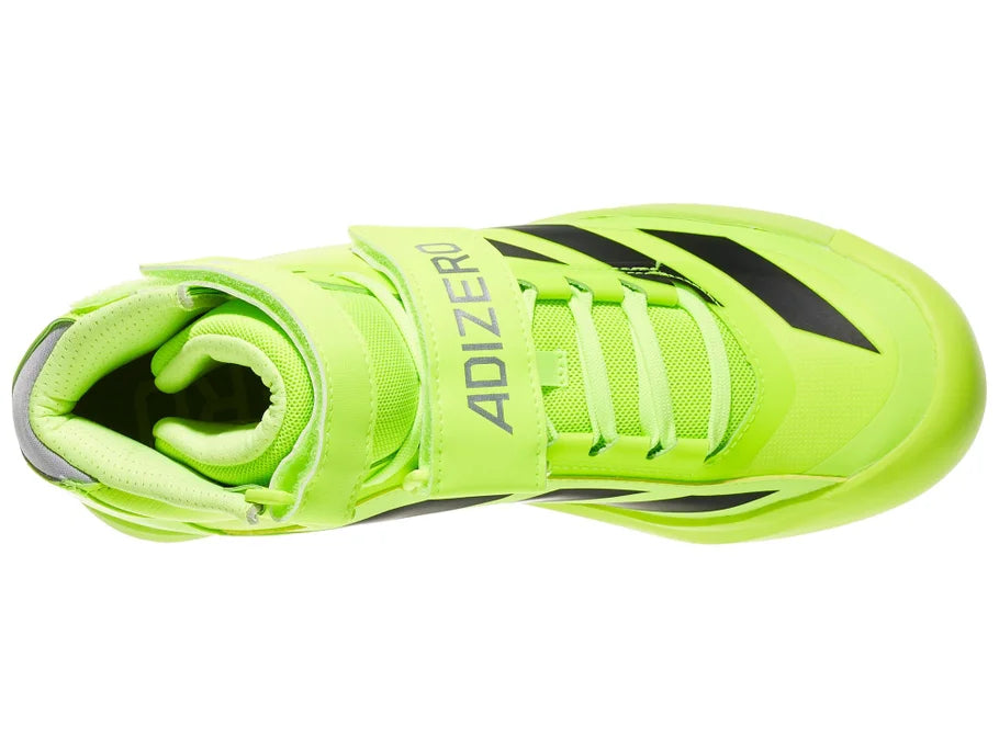 Adidas Adizero Javelin. Yellow. Top view.