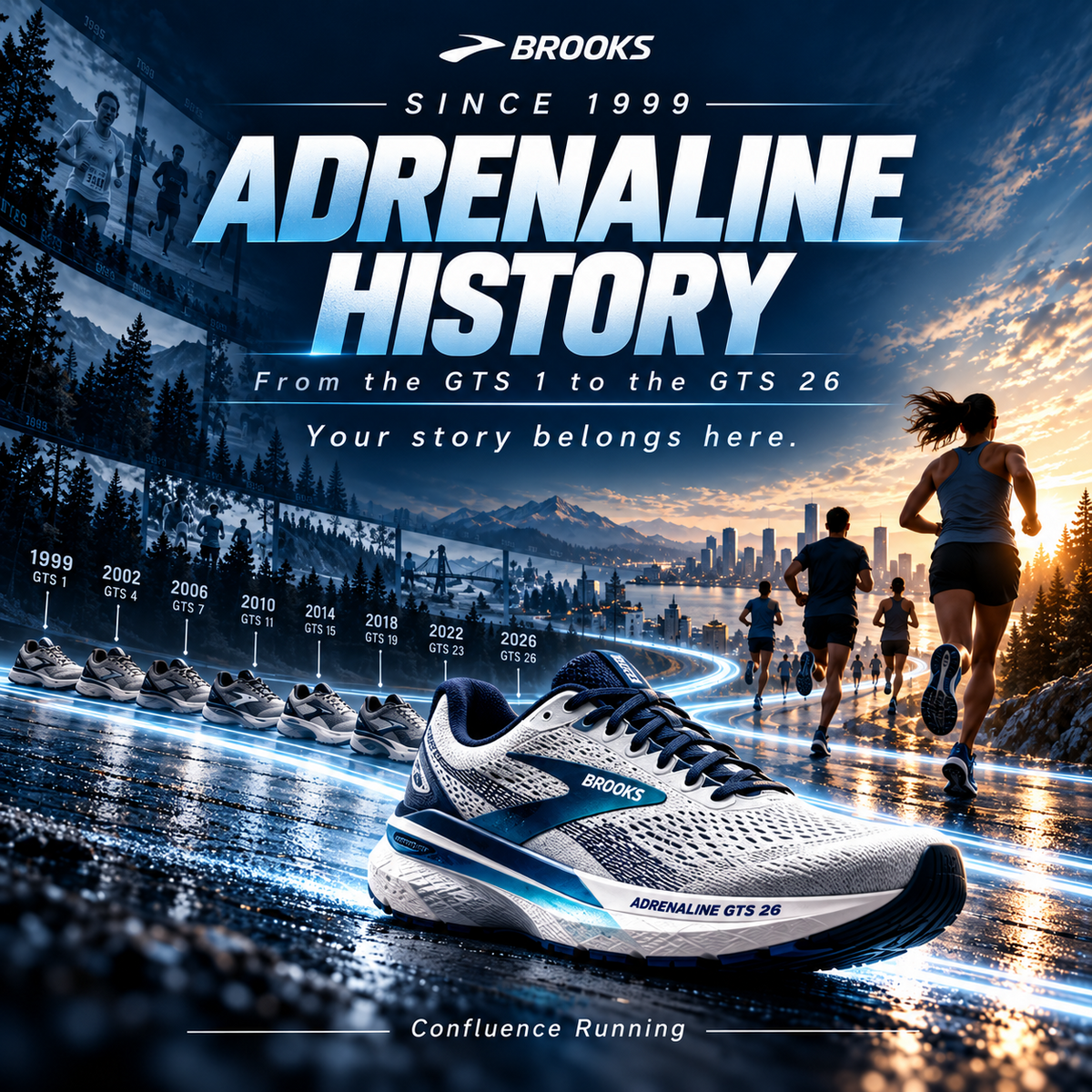 Brooks Adrenaline history from GTS 1 to GTS 26