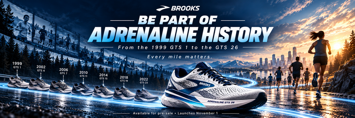 Brooks Adrenaline GTS 26 history homepage banner