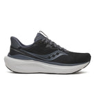 Saucony Echelon 11 men's running shoe in Black/Gunmetal, lateral view