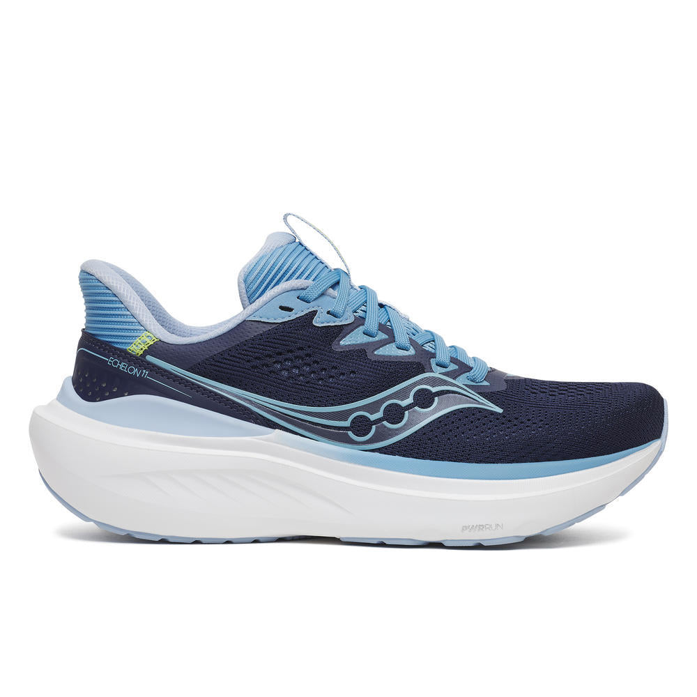 Saucony Echelon 11 women's running shoe in Naval/Blissful, lateral view