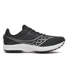 Saucony Kilkenny XC 10 in Black/White – lateral view.