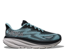 Hoka Clifton 9 GTX women's waterproof running shoe in Black/Raindrop