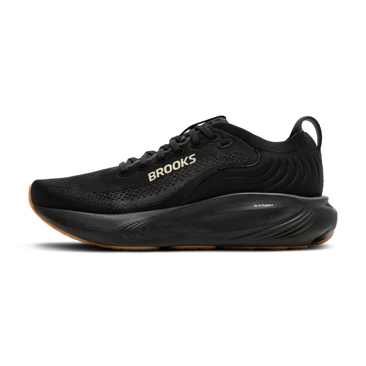 Men's Brooks Adrenaline GTS 25 in Black/Biscuit – angle view