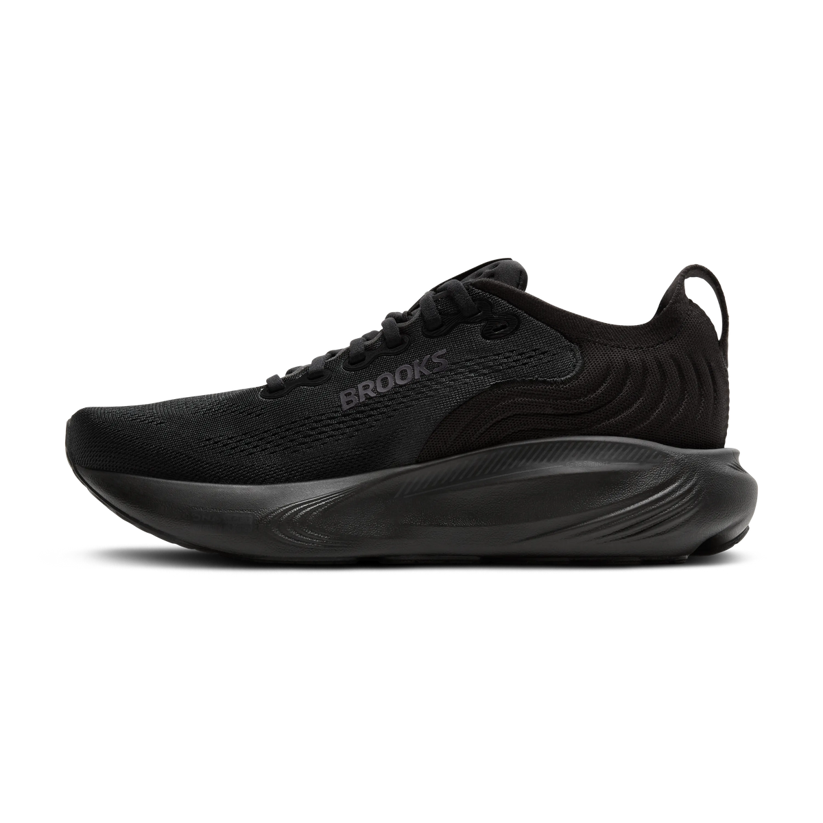 Men's Brooks Adrenaline GTS 25 in Black/Black/Ebony – medial view