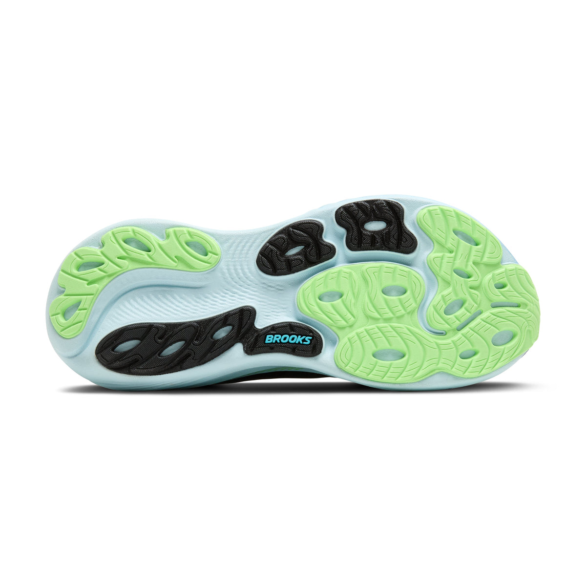 Men's Brooks Adrenaline GTS 25 in Black/Ipanema/Mint – outsole view