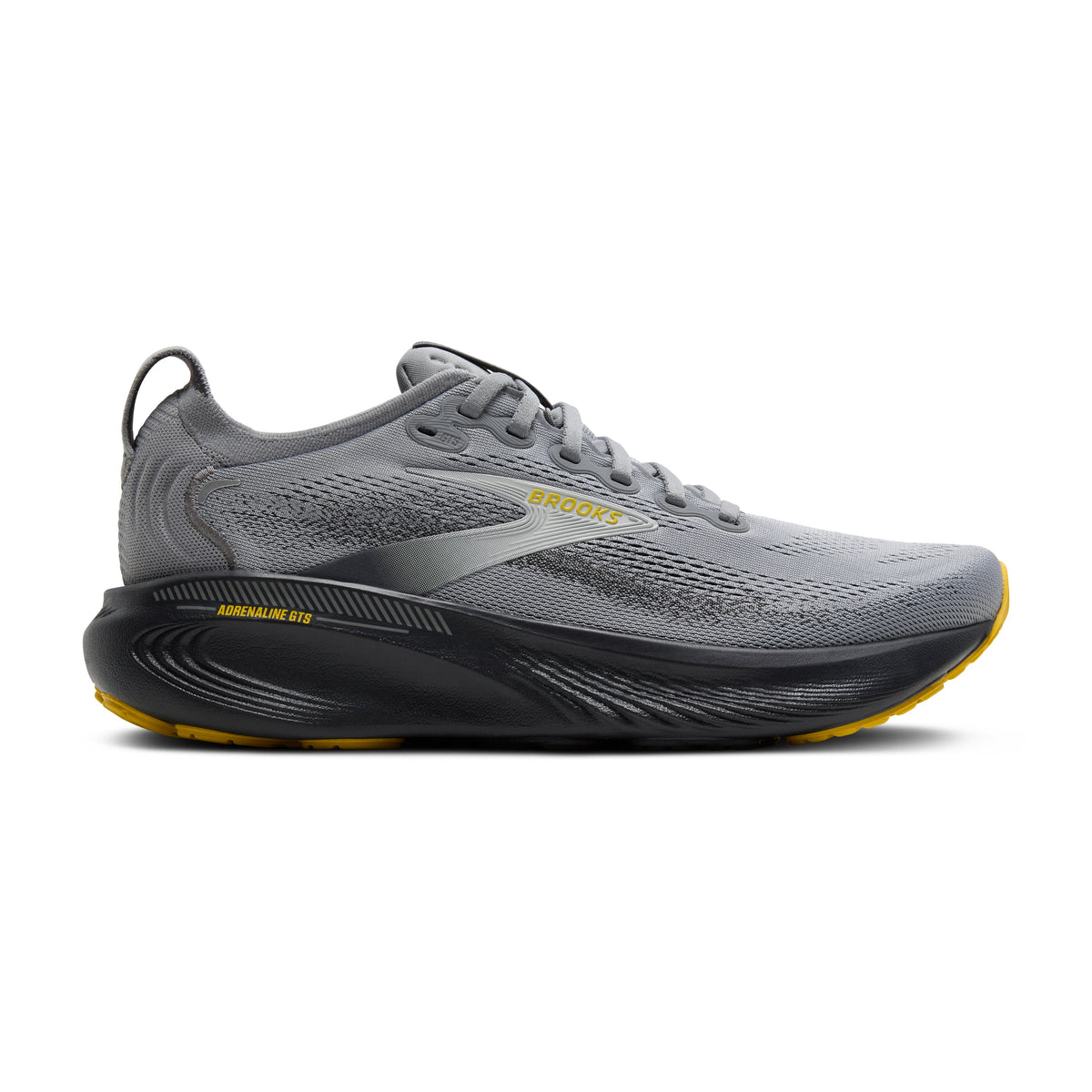 Men's Brooks Adrenaline GTS 25 in Primer Grey/Ebony/Jasmine – lateral view
