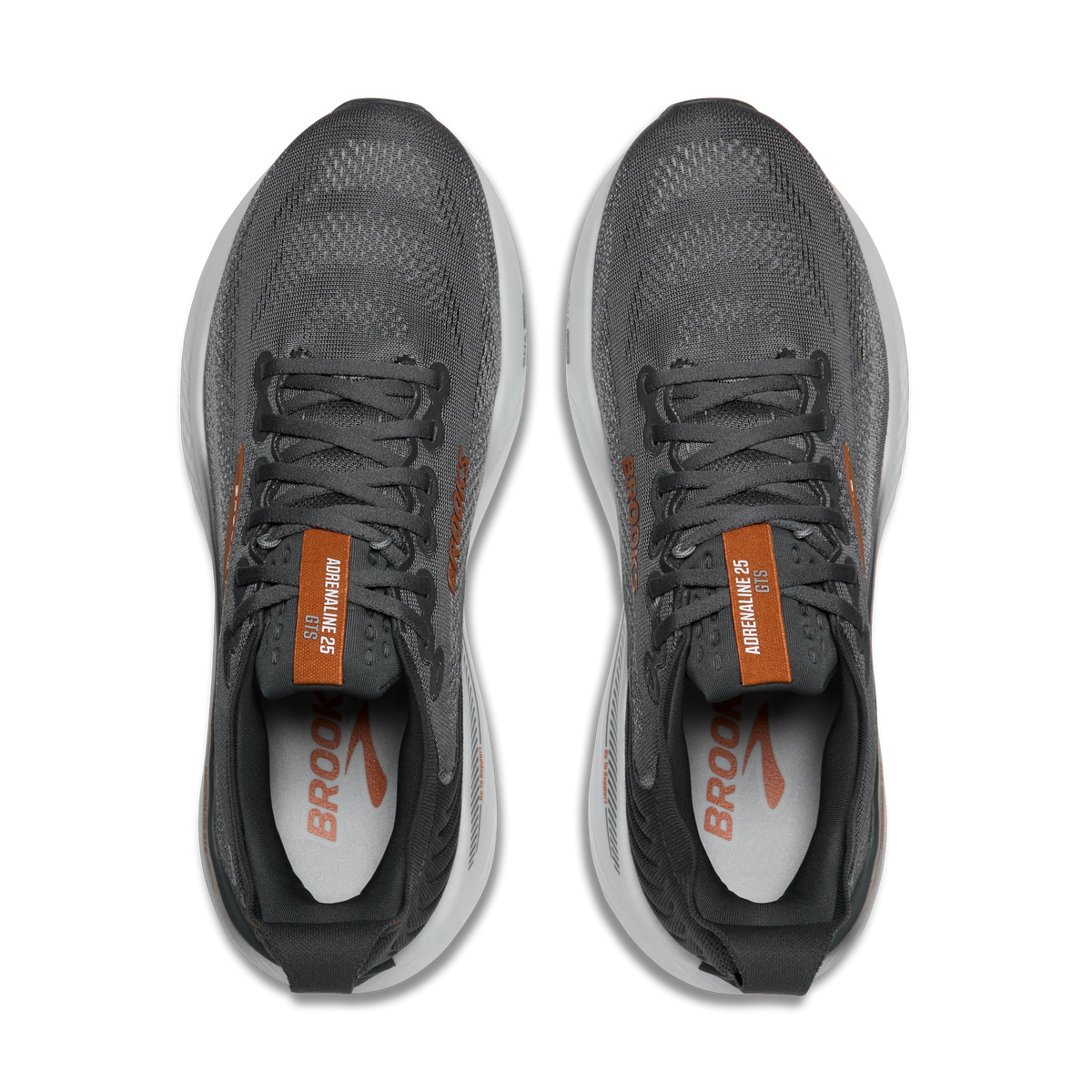 Men's Brooks Adrenaline GTS 25 in Turbulence/Bombay Brown/Grey – top view