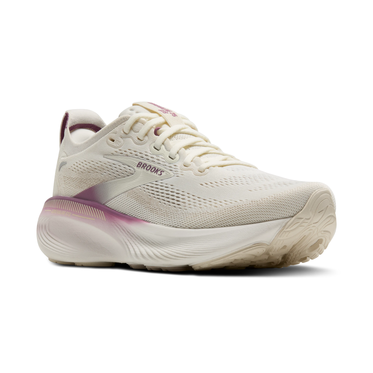 Women's Brooks Adrenaline GTS 25 in Coconut/Argyle – angle view