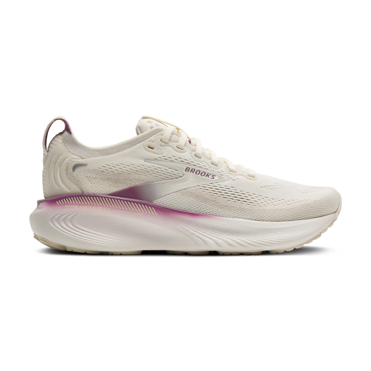 Women's Brooks Adrenaline GTS 25 in Coconut/Argyle – lateral view