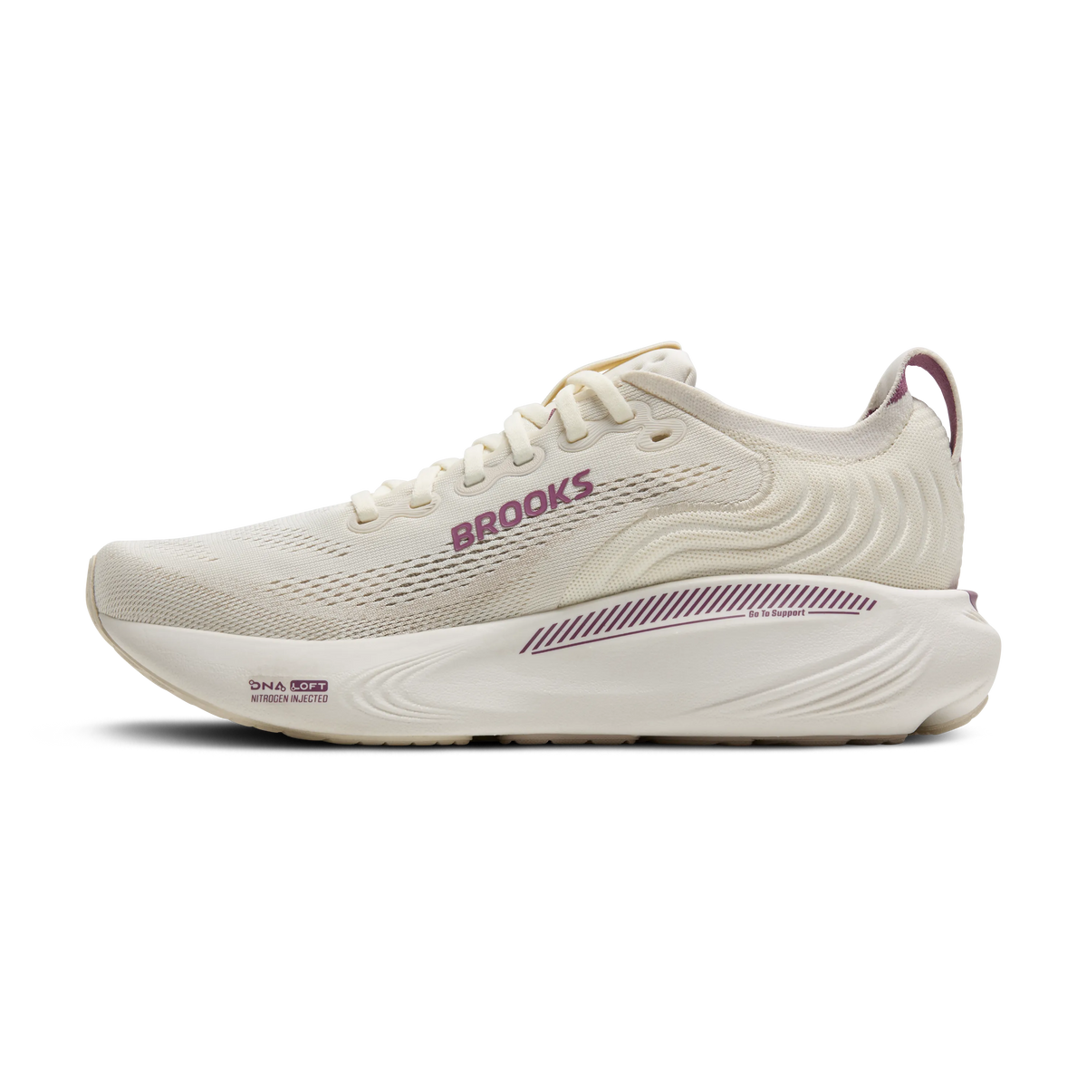Women's Brooks Adrenaline GTS 25 in Coconut/Argyle – medial view