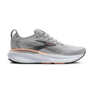 Women's Brooks Adrenaline GTS 25 in Grey/Blackened Pearl/Coral – lateral view