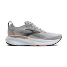 Women's Brooks Adrenaline GTS 25 in Grey/Blackened Pearl/Coral – lateral view
