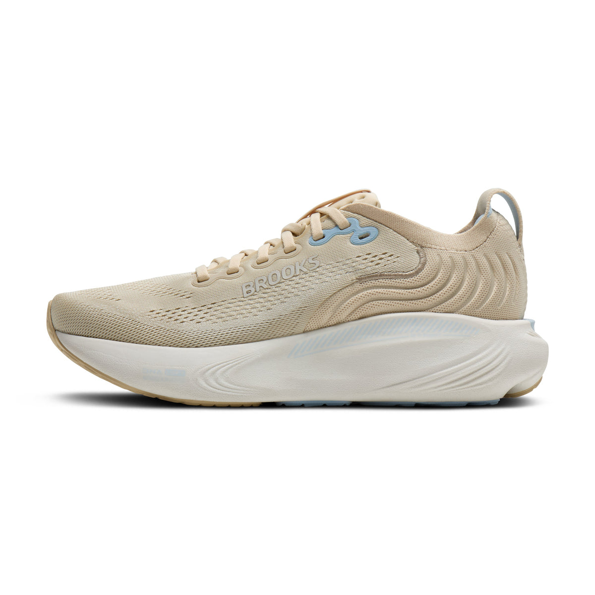 Women's Brooks Adrenaline GTS 25 in Sand/Coconut/Skyway – medial view