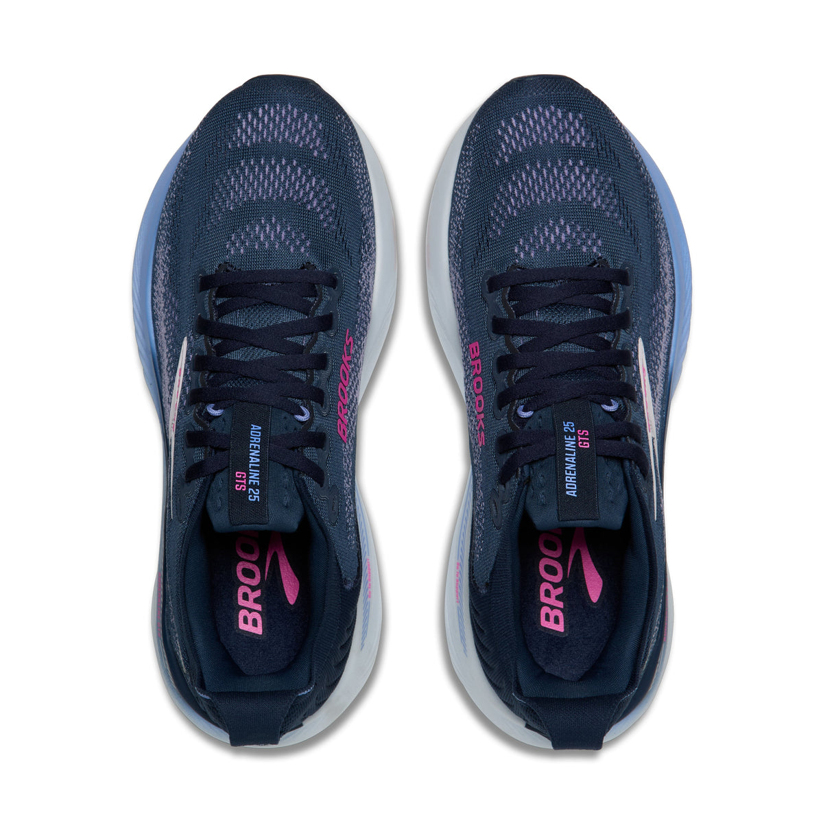 Women's Brooks Adrenaline GTS 25 in Spellbound/Blazing Bell/Pink – top view