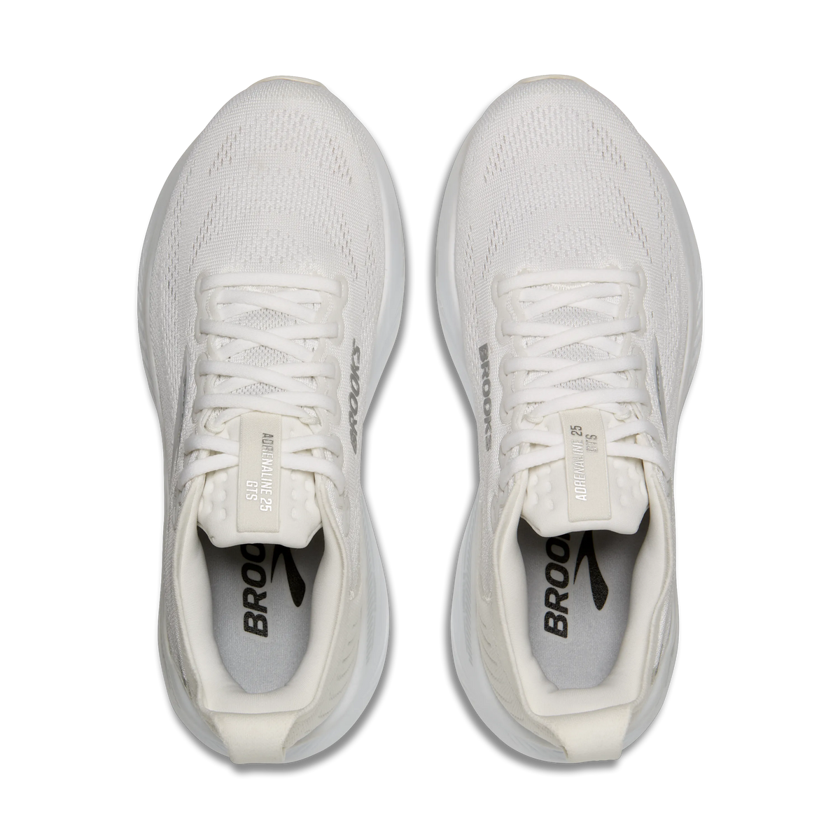 Women's Brooks Adrenaline GTS 25 in White/White/Silver – top view
