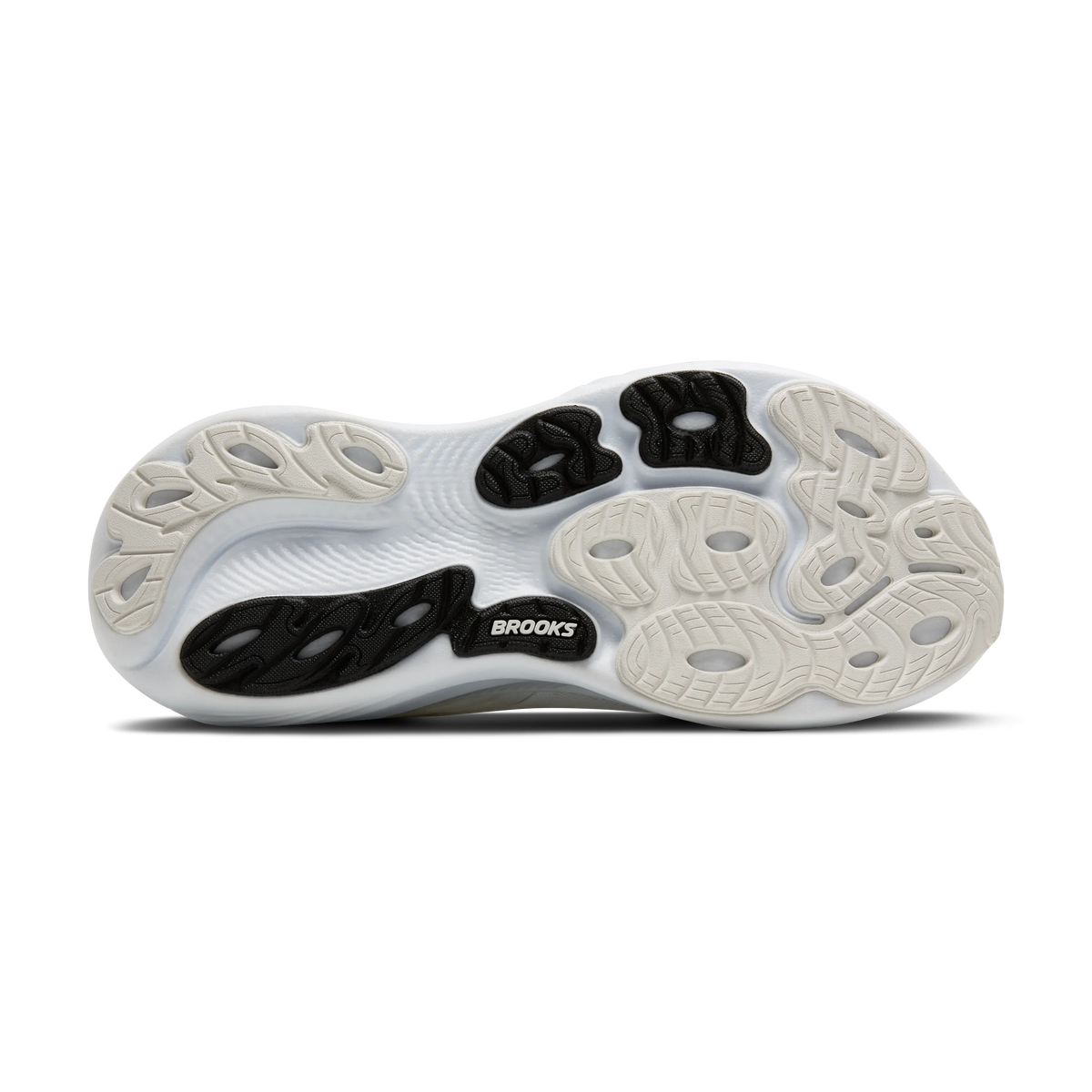 Women's Brooks Adrenaline GTS 25 in White/White/Silver – outsole view