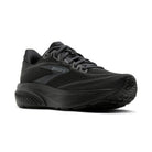 Brooks Ghost 18 men's running shoe in Black/Black/Ebony — angled view