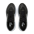 Brooks Ghost 18 men's running shoe in Black/Grey/White — top view