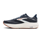 Brooks Ghost 18 men's running shoe in Navy Blazer/Red Earth/Blue — medial view