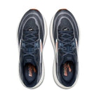 Brooks Ghost 18 men's running shoe in Navy Blazer/Red Earth/Blue — top view