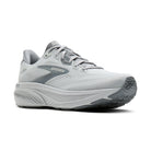 Brooks Ghost 18 men's running shoe in Primer Grey/Oyster Mushroom — angled view