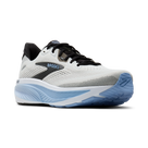 Brooks Ghost 18 men's running shoe in White/Black/Open Air — angled view