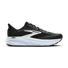 Brooks Ghost 18 women's running shoe in Black/Grey/White — lateral view