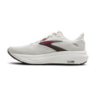 Brooks Ghost 18 women's running shoe in Coconut/Coffee/Fuchsia — medial view