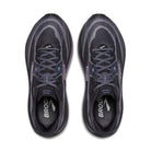 Brooks Ghost 18 women's running shoe in Ebony/Folkstone/Metallic — top view